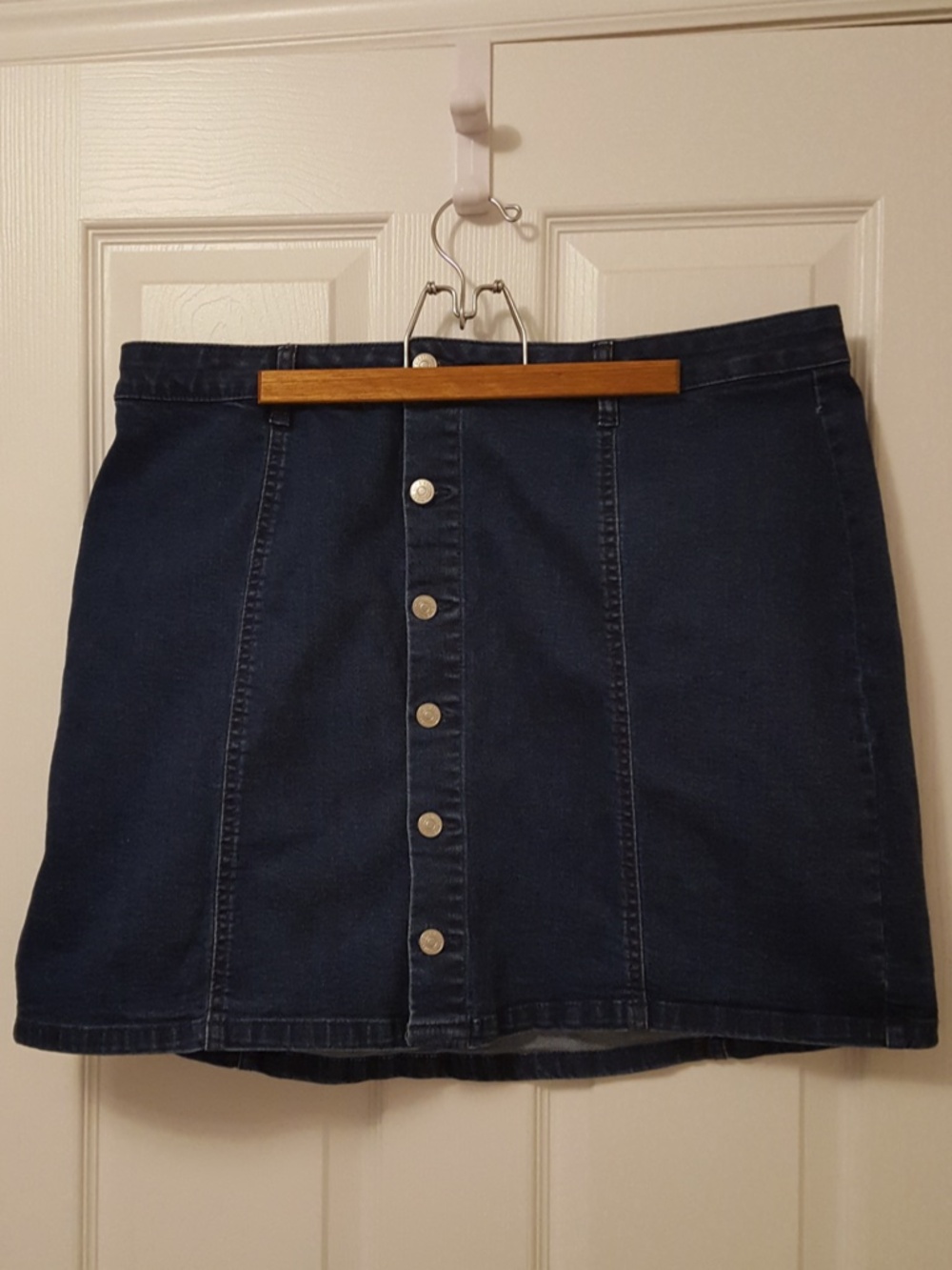 Ardene Curve Navy Blue Jean Button Up Skirt Size 2X